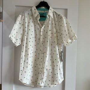 Straight Faded Fun Donut Print Button Down